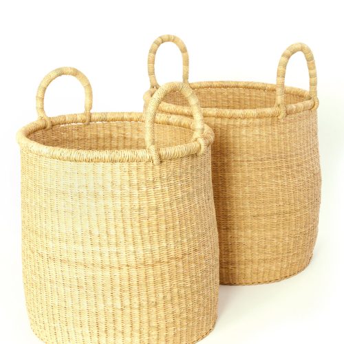 Set of Two Natural Nesting Storage Baskets Default Title