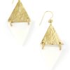 Art Deco Brass and Bone Diamond Earrings Default Title