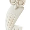 White Serpentine Stone Owl Sculptures from Zimbabwe Large White Serpentine Stone Owl Sculpture